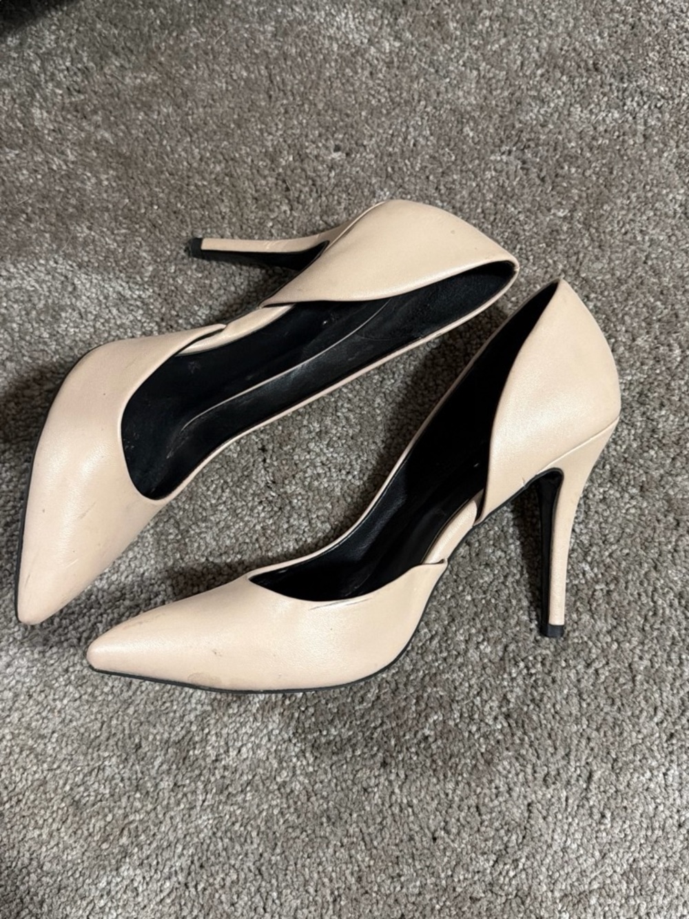 Aldo Blush Beige D'Orsay Pointed Stiletto Heels